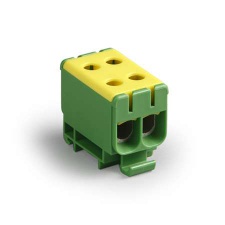 Распределительный блок, жёлтый/зелёный, Al/Cu 16-95 мм²