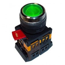 Кнопка ABLF-22 зеленый d22мм неон/240В 1з+1р ИЭК