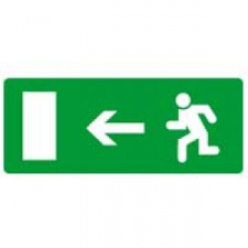 Информационная табличка – для автономных эвакуационных светильников – дверь на выход налево – 227×90 мм, Legrand