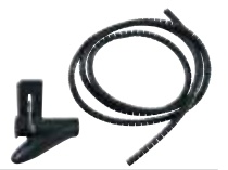 Спиральный шланг Haupa черный 18-130/2м трудновоспламеняющийся с клипсой
