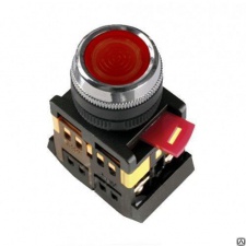 Кнопка ABLFS-22 красный d22мм неон/240В 1з+1р ИЭК