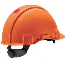 Каска защитная 3М, G3000CUV-OR, с вентиляцией, оранжевая, синтетическая