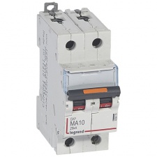 Автоматический выключатель DX³ – 25 кА – тип характеристики MA – 2П – 230/400 В~ – 10 А – 2 модуля, Legrand