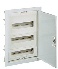 Щит встраиваемый Nedbox – с плоской металлической дверью цвет RAL 9010 – 3 рейки – 36+6 модулей, Legrand