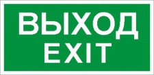 ПЭУ 011 «Выход/Exit» (130х260)