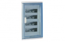 Щит встраиваемый Nedbox – с синей полупрозрачной скругленной дверью – 4 rрейки – 48+8 модуля, Legrand