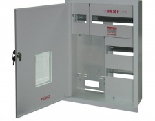 Шкаф распределительный e.mbox.RW-36-P-Z / O металлическая встраиваемой под 3-ф. счетчик, 36 мод., с замком, c окошком, 560х410х185 мм Enext