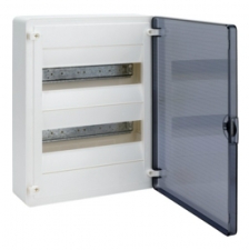 Щиток электрический HAGER GOLF внешней установки c прозрачной дверцей, 24 мод. (2x12)