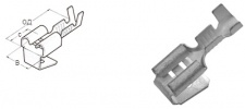 Плоские штепсельные гильзы Haupa луженые со штуцером 1.0-2.5/6.3x0.8