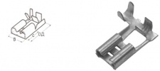 Плоские штепсельные гильзы луженые с боковым подключением проводов 0.5-1.0/6.3x0.8