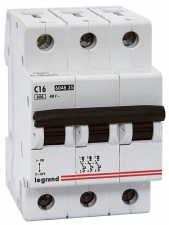 Автоматический выключатель Legrand LR 3п 16а (Тип С) 6кА