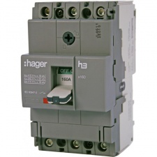 Автоматичний вимикач Hager x160, In=100А, 3п, 18kA, Тфікс./Мфікс.