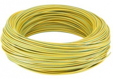 Провод H05Z-K 90 ° C 1X1 желто-зеленый в бухтах по 100 м