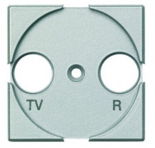 Axolute Лицевая панель для розеток TV + FM цвет алюминий Bticino