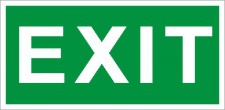 ПЭУ 012 «Exit» (335х165) РС-M