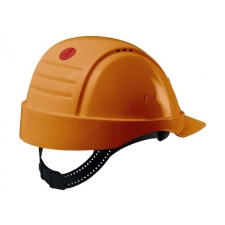 Каска защитная 3М, G2000DUV-OR с вентиляцией, оранжевая, кожаная