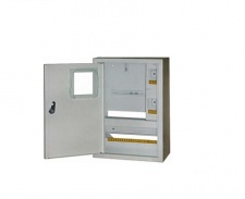 Шкаф e.mbox.stand.n.f1.16.z.e металлический, под 1-ф. электронный счетчик, 16 мод., Навесной, с замком Enext