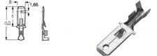 Плоский штекер Haupa луженый с растровой пластинкой 0.5-1.0/6.3x0.8
