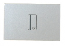 ABB NIE Zenit Серебро Выключатель карточный 2 мод