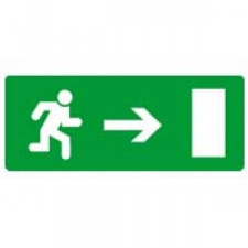 Информационная табличка – для автономных эвакуационных светильников – дверь на выход направо – 227×90 мм, Legrand