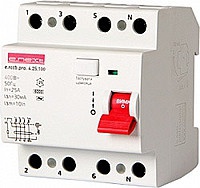 Выключатель дифференциального тока e.rccb.pro.4.25.100, 4г, 25А, 100мА