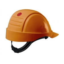 Каска защитная 3М, G2001CUV-OR без вентиляции, оранжевая, синтетическая