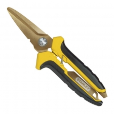 Ножницы STANLEY универсальные, длина режущей части 60 мм, титанированное покрытие, толщина резки металла и провода до 0.6мм.