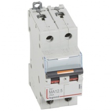 Автоматический выключатель DX³ – 25 кА – тип характеристики MA – 2П – 230/400 В~ – 12,5 А – 2 модуля, Legrand