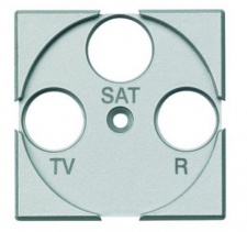 Axolute Лицевая панель для розеток TV + FM + SAT цвет алюминий Bticino